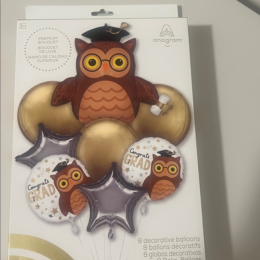 Graduation Party Balloon Set with Owl Design - Picture 4 of 6